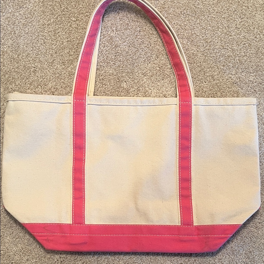 The Black Dog Large Canvas Tote with Deep Pink Trim - Picture 4 of 9